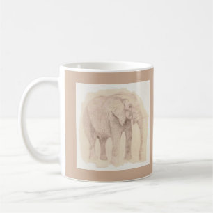 Elephant Sketch Art Coffee Mug