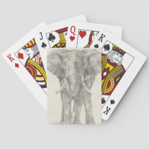 Elephant Sketch Playing Cards