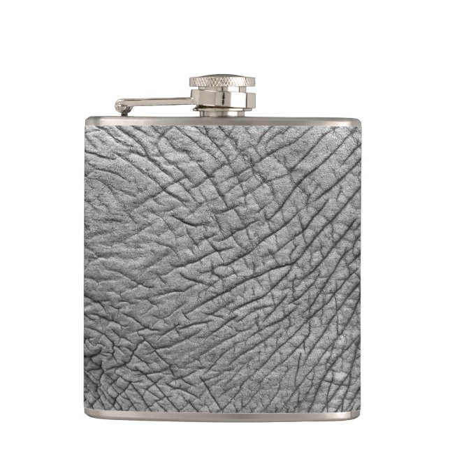 Elephant skin hip flask (Front)