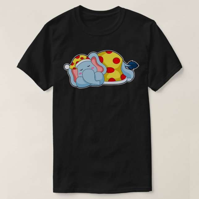 Elephant Sleeping Pyjamas T-Shirt (Design Front)