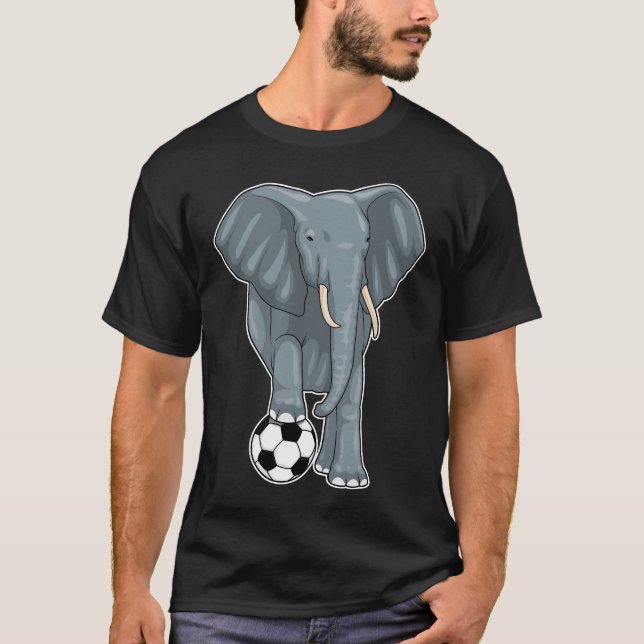 Elephant Soccer player Soccer T-Shirt (Front)