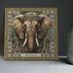 Elephant Spirit Animal Carpetpunk Jewels Altarpiec Tile