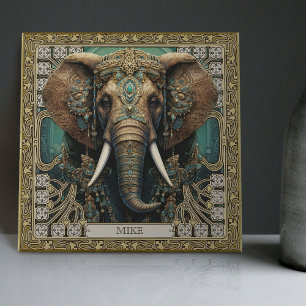 Elephant Spirit Animal Carpetpunk Jewels Altarpiec Tile
