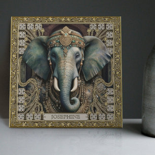 Elephant Spirit Animal Carpetpunk Jewels Altarpiec Tile