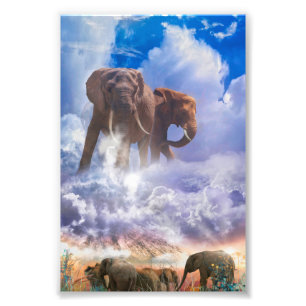 ELEPHANT SPIRITS OF Mount Kilimanjaro Photo Print