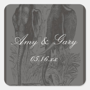 Elephant Square Sticker