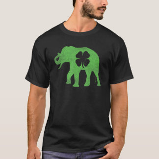 Elephant  St Patrick's Day Shamrock Irish C Lucky  T-Shirt