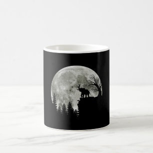 Elephant Stand On Mountain Spooky Halloween Moon Coffee Mug