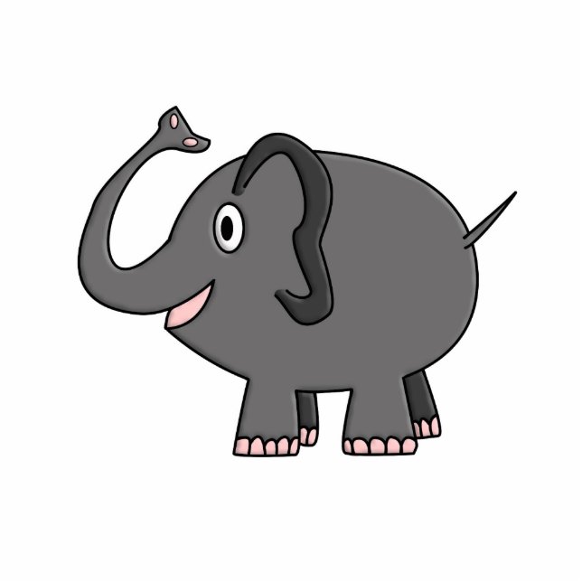 elephant standing photo sculpture (Front)