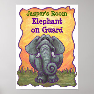 Elephant Stationery Poster