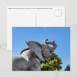 Elephant statue outside museum d'Orsay in Paris Postcard