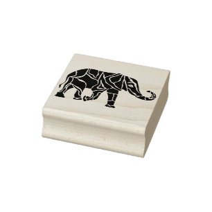 elephant stencil silhouette art stamp