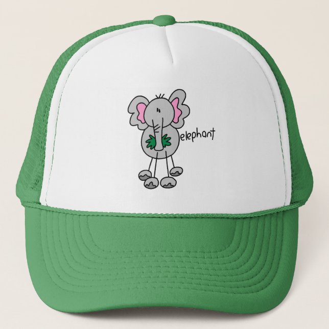 Elephant Stick Figure Hat (Front)
