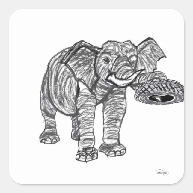 Elephant Sticker (Front)