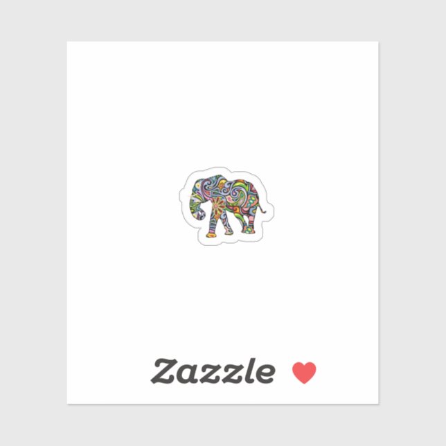 Elephant Sticker Sheet | Colourful Mini Decals (Sheet)