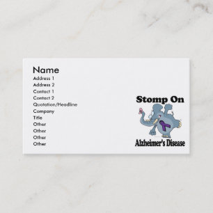 Elephant Stomp On Alzheimers Disease Business Card