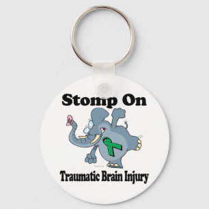 Elephant Stomp On Traumatic Brain Injury Key Ring