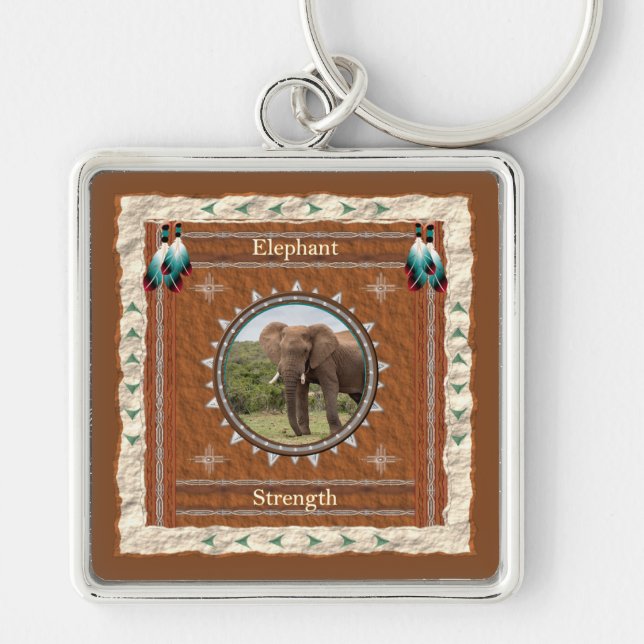 Elephant Strength Energy Key Ring (Front)