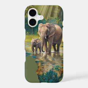 Elephant Stroll Through African Waters