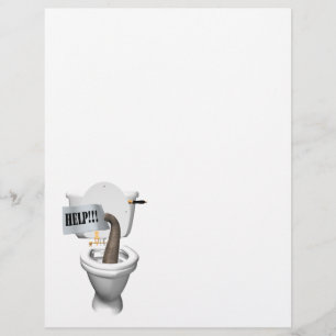 Elephant Stuck In Toilet