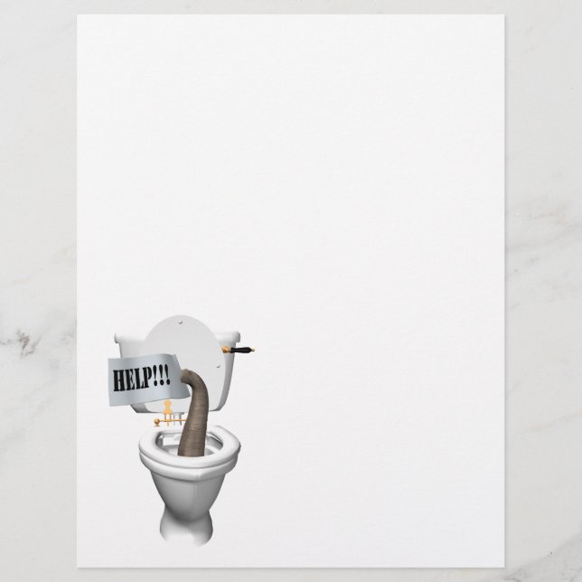 Elephant Stuck In Toilet (Front)