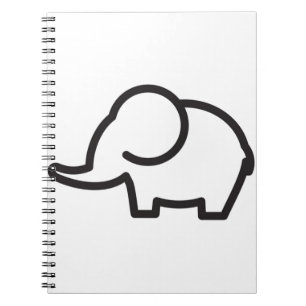 Elephant Stylised Line Art Notebook