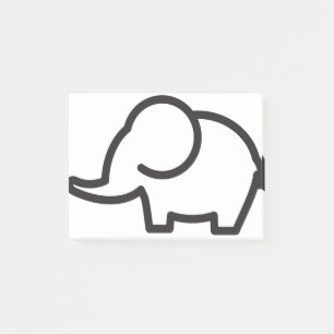 Elephant Stylised Line Art Post-it Notes