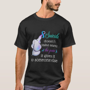Elephant Suicide Pain Semicolon Suicide Prevention T-Shirt