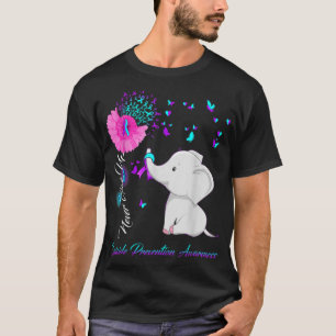 Elephant Suicide Prevention Awareness Ribbon Gif  T-Shirt