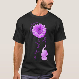 Elephant Sunflower Faith Hope Fight Love Epilepsy T-Shirt
