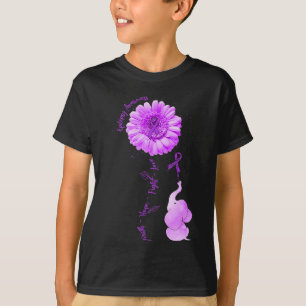 Elephant Sunflower Faith Hope Fight Love Epilepsy  T-Shirt