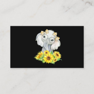 Elephant Sunflower Gifts Business Card