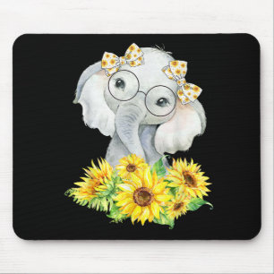 Elephant Sunflower Gifts Mouse Mat