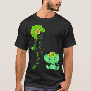Elephant Sunflower Kidney Disease Awareness Costum T-Shirt