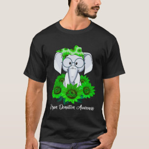 Elephant Sunflower Organ Donation Awareness Costum T-Shirt