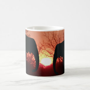 Elephant Sunset Silhouette Coffee Mug