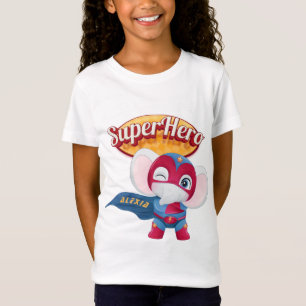 🦸‍♀️Elephant Superhero Custom Name T-Shirt