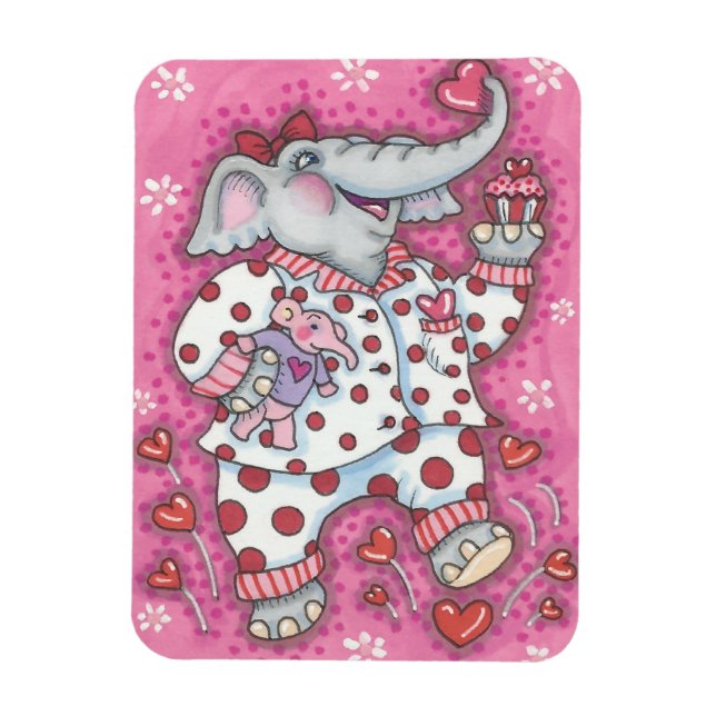 Elephant Sweetheart VALENTINE MAGNET *Customise (Vertical)