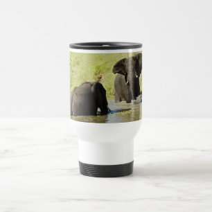 Elephant swimming (african elephant) travel mug