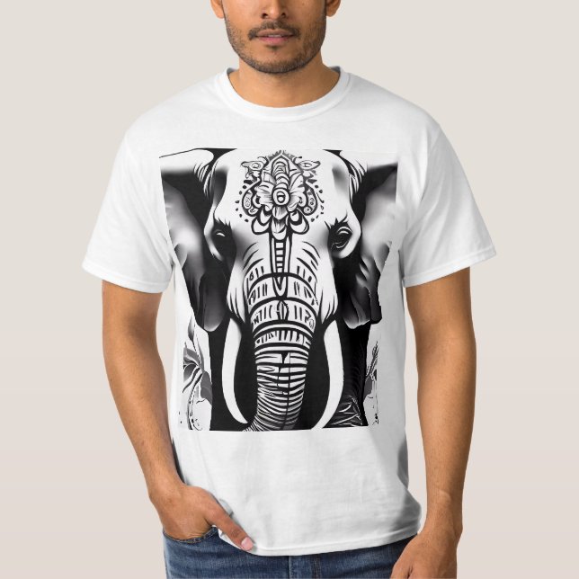 Elephant T-Shirt Collection Tattoo Style Designs (Front)