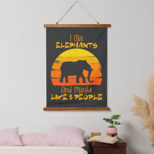 Elephant Tapestry, Cute Elephant Gift, Vintage Hanging Tapestry