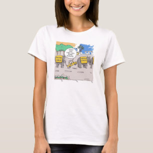 Elephant Taxi Line cartoon women shirt