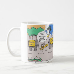Elephant Taxi Line mug