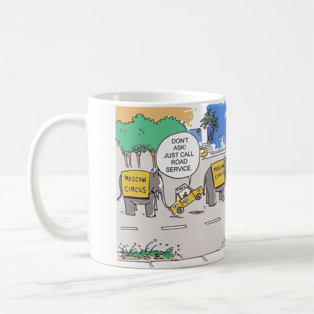 Elephant Taxi Line mug (Left)