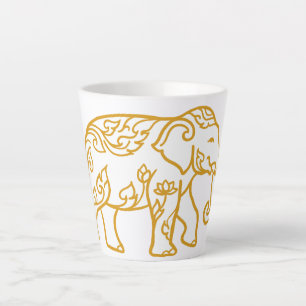 Elephant Thai style for gift you.  Latte Mug