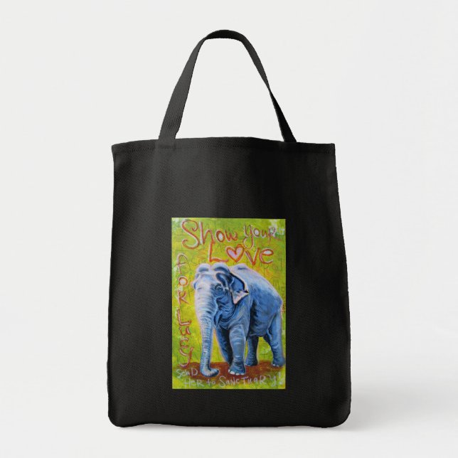 Elephant theme reusable shopping bag (Front)