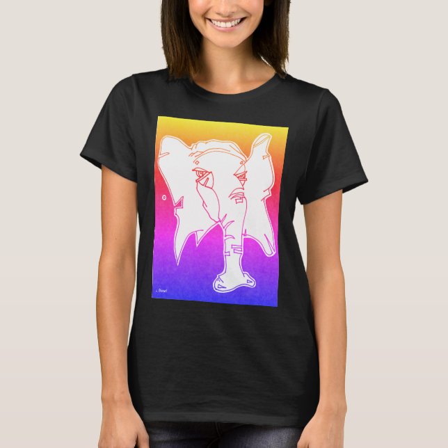 Elephant theme t-shirt with unique art design (Front)