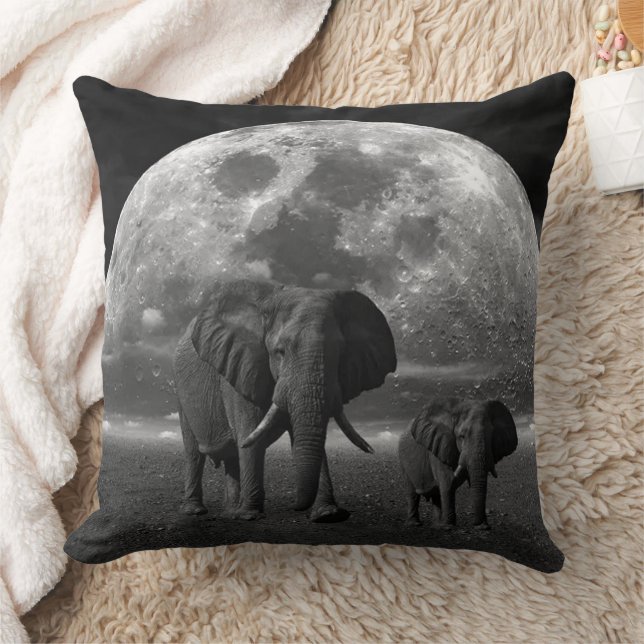 Elephant Throw Pillow (Blanket)