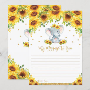 Elephant Time Capsule Message To You Blank Cards
