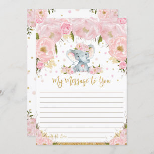 Elephant Time Capsule Message To You Blank Cards